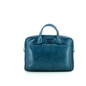 Piquadro Two Handles Leather Briefcase in het Blauw voor heren