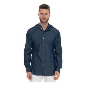 Kiton Blue Casual Shirts for men