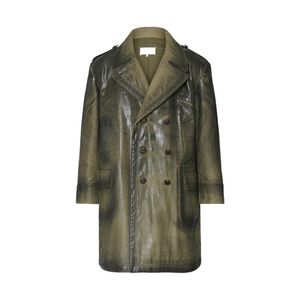 Maison Margiela Green Double-Breasted Coats for men