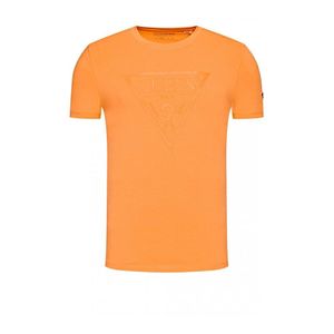 Guess Tee Shirt À Gros Logo 3d in het Oranje voor heren