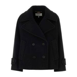 Chloé Black Double-Breasted Coats