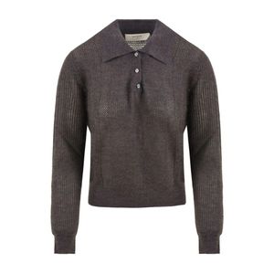 Beatrice B. Grey V-Neck Knitwear