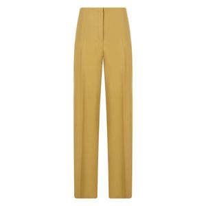 Alberta Ferretti Yellow Straight Trousers