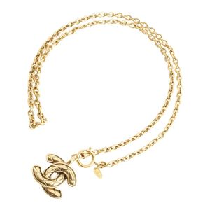 Chanel Vintage Chain Necklace in het Bruin