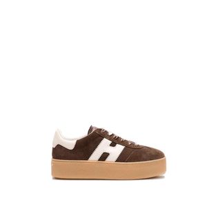Hogan Brown Logo-Detail Platform Sneakers