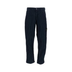 Stone Island Blue Straight Trousers for men