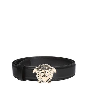 Leather belt Versace en coloris Noir