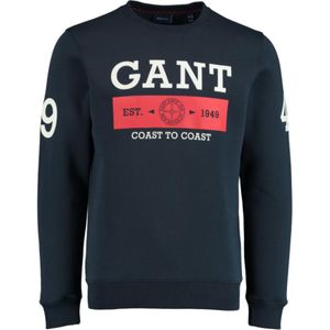 Gant Crewneck Sweatshirt 2046075 433 in het Blauw voor heren