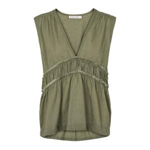 Rabens Saloner Green Sleeveless Tops