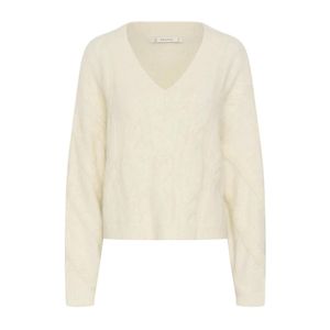 Gestuz White V-Neck Knitwear
