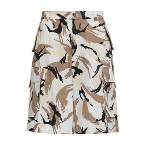KENZO Camouflage Cotton Cargo Shorts in het Naturel voor heren