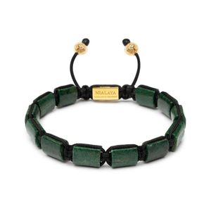 Nialaya De Flatbead Collection - Green Afrikaanse Jade En Gold in het Groen voor heren