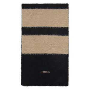 Herno Black Winter Scarves for men