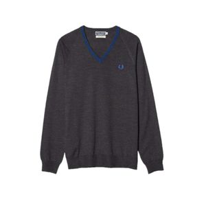 Fred Perry Blue V-Neck Knitwear for men