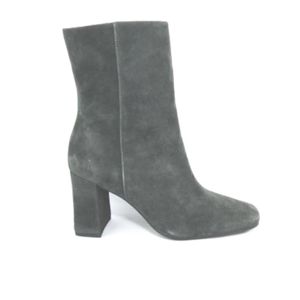 Suede Ankle Boot With ZIP Covered Heel Verde Bibi Lou