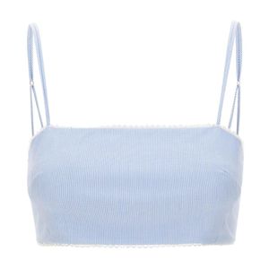 ANDAMANE Blue Sleeveless Tops