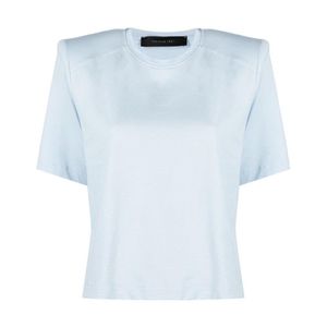 FEDERICA TOSI T-shirt With Padded Shoulders in het Blauw