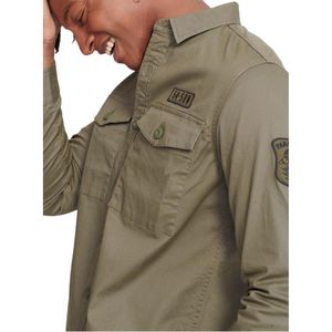 Superdry Camisa Military Patched in het Groen voor heren