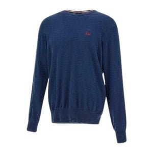 La Martina Basic Wollpullover in Blau für Herren