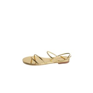 STUDIO AMELIA Metallic Flat Sandals
