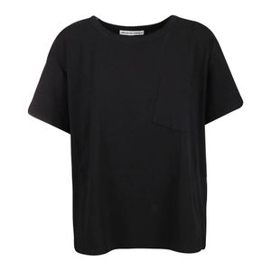 Alexander Wang Vintage Cotton Jersey With Tilted Pocket Det T-shirt in het Zwart