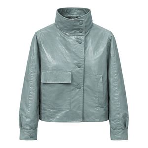 DUNO Blue Leather Jackets