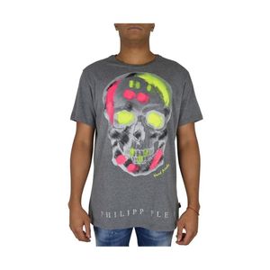 Handmade skull t-shirt di Philipp Plein in Grigio da Uomo