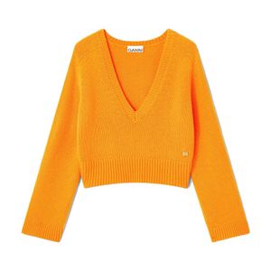 Ganni Orange Pullover
