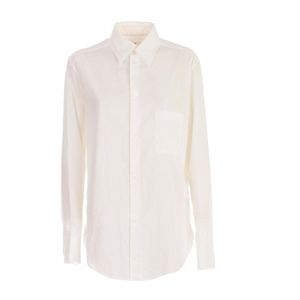 Y's Yohji Yamamoto Shirt L/s W/pocket Double Collar in het Wit