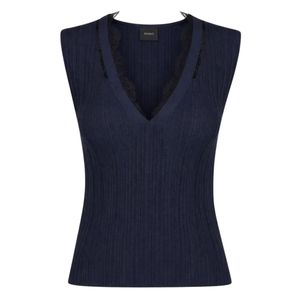 Pinko Blue Sleeveless Tops