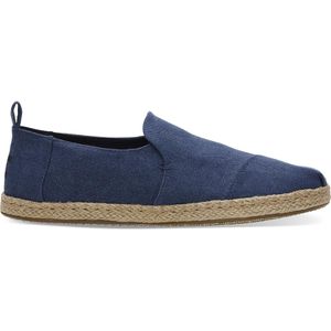 TOMS Navy Wash Canvas / Rope Deconstructed Alpargata in het Blauw voor heren