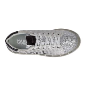 Karl Lagerfeld Women's Shoes Suede Trainers Sneakers Kapri Kushion Capsule in het Naturel