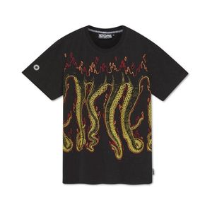 Octopus T-shirt Girocollo More Fire in het Zwart voor heren