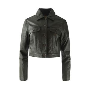Department 5 Leather Jacket in het Groen voor heren