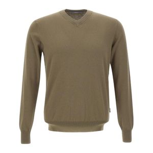 People Of Shibuya Green V-Neck Knitwear for men