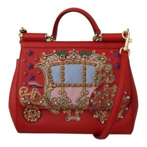 Dolce & Gabbana Leather Carriage Sicily Bag in het Rood