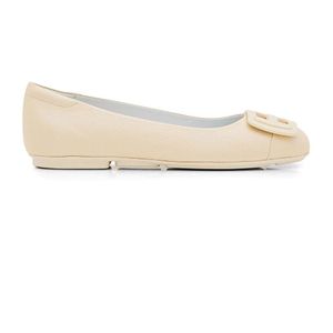 Hogan White Ballerina Shoes