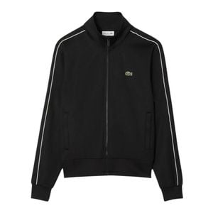 Lacoste Paris Piqué Track Jacket Mit Durchgehendem Reißverschluss in Schwarz für Herren
