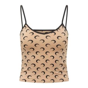 MARINE SERRE Brown Sleeveless Tops