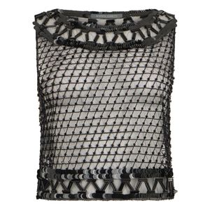 Alberta Ferretti Black Sleeveless Tops