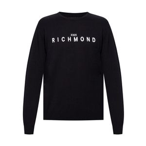 John Richmond Sweater With Logo in het Zwart voor heren