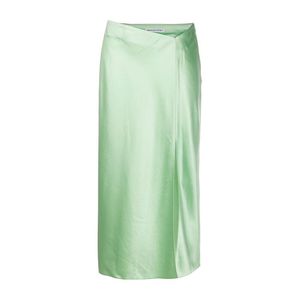 T By Alexander Wang Mid Skirt W/ Dipped Waistband in het Groen