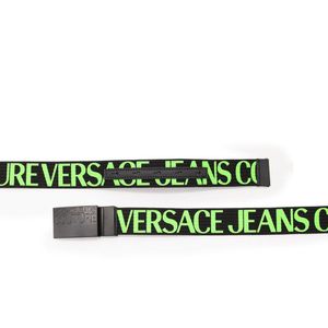 Versace Jeans Cintura In Tessuto Con Maxi Logo in het Zwart voor heren