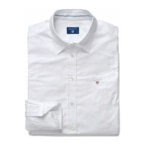 Gant Stretch Oxford Solid Shirt in het Wit