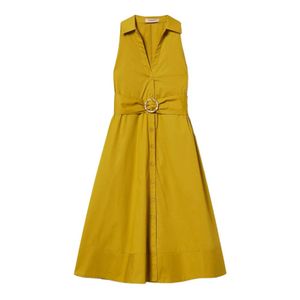 Twinset Yellow Shirt Dresses
