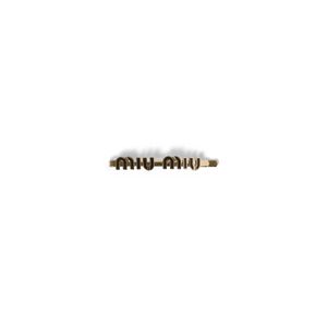 Miu Miu Black Enameled Metal Hair Clip