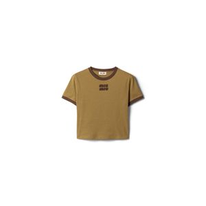 Miu Miu Green Cotton Jersey T-Shirt