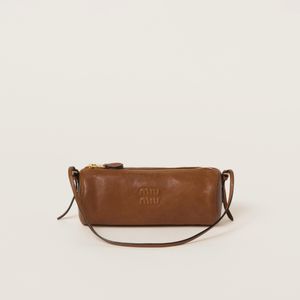 Miu Miu Brown Nappa Leather Pouch