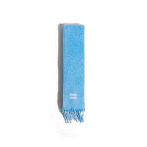 Miu Miu Blue Cashmere Scarf