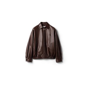 Miu Miu Brown Nappa Leather Blouson Jacket